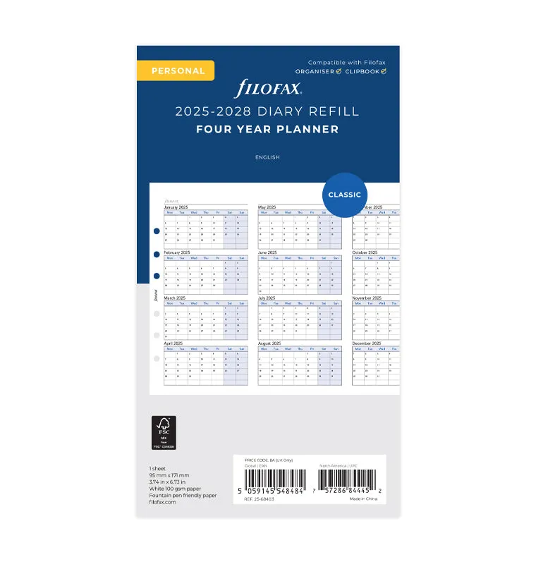 filofax-4-jahresplaner-englisch-personal-2025-2028-leporello image 1