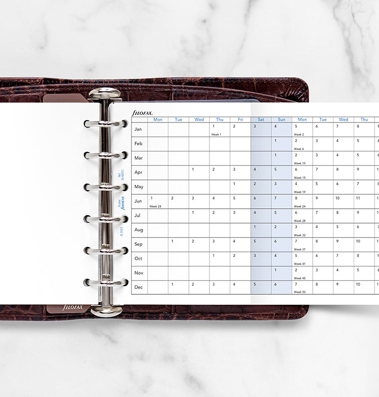 filofax-jahresplaner-englisch-pocket-2026-leporello-zum-ausklappen image 2
