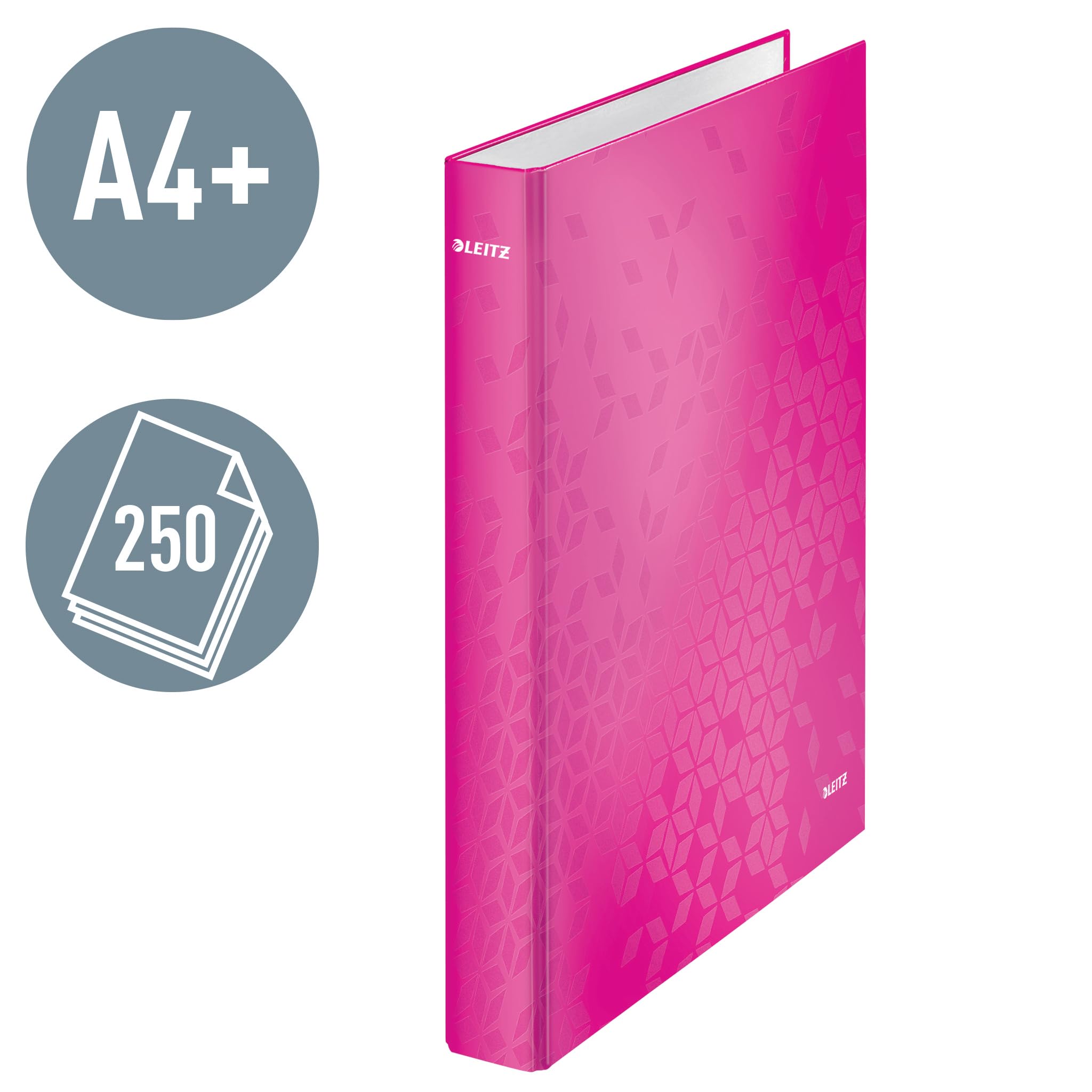 leitz-wow-ringbuch-a4-2-ring-25-mm-pink-metallic-42410023 image 2