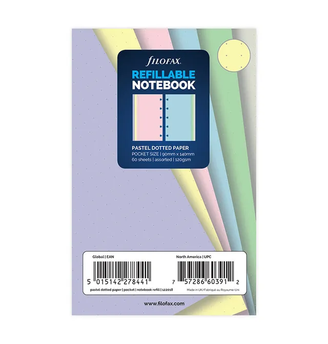 filofax-notebook-pocket-pastel-einlage-punktkariert image 1