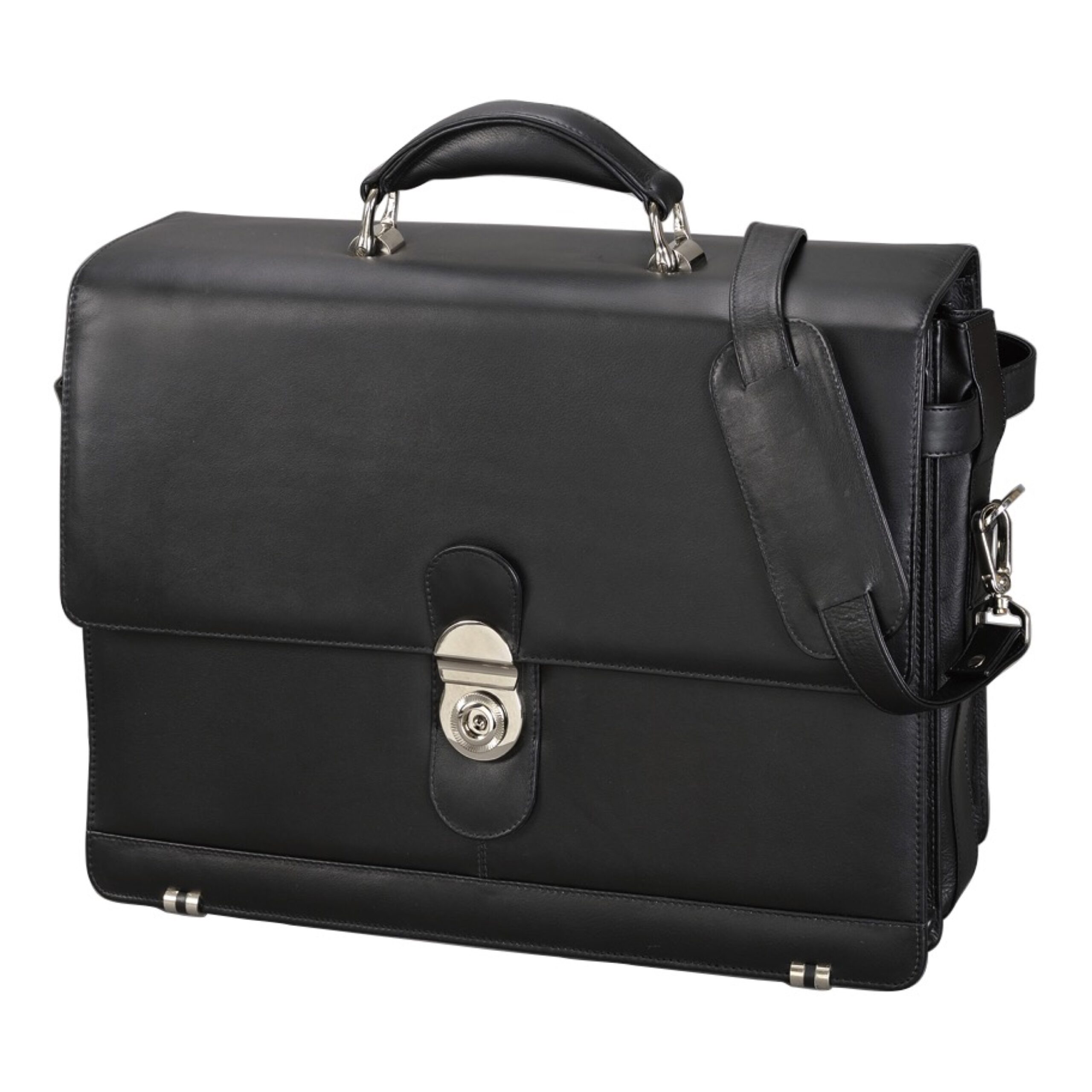 alassio-aktentasche-monza-leder-laptopfach-schwarz image 1