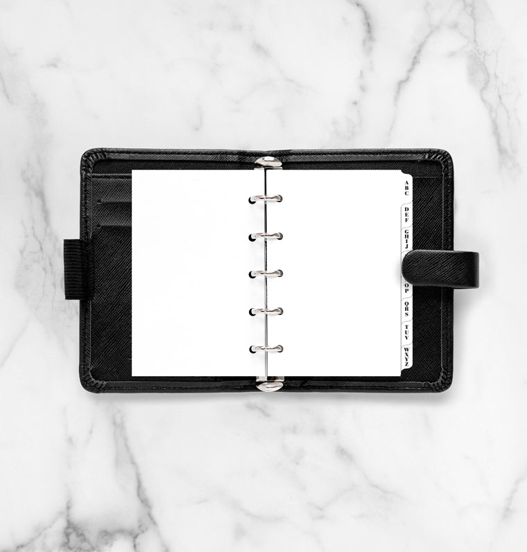 filofax-mini-a-z-register-wei-mit-3-buchstaben-pro-tab image 2