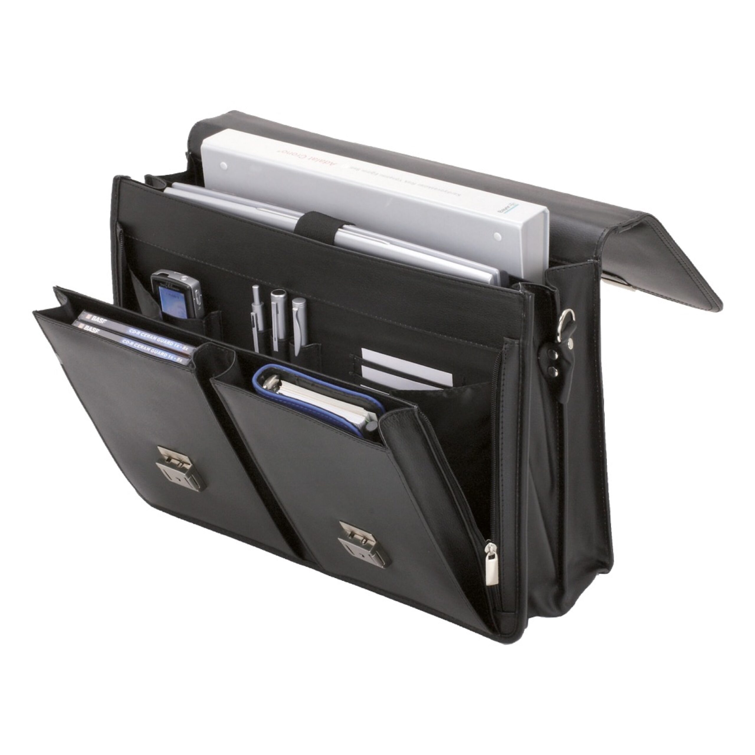alassio-aktentasche-veneto-schwarz-lederimitat-mit-laptopfach image 2