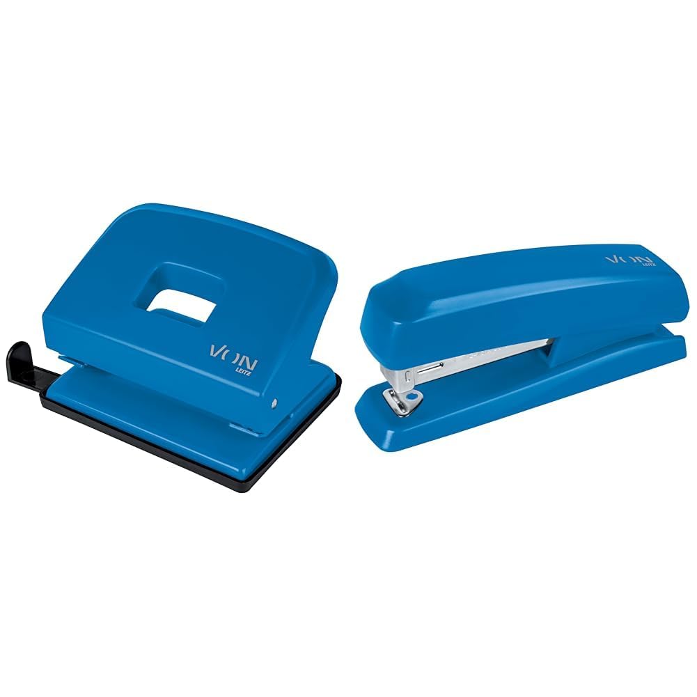 von-leitz-locher-20-blatt-blau-metall-kompakt-a4-a5-a6 image 7