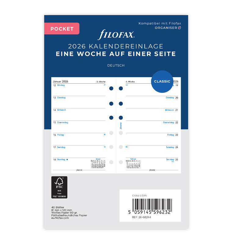 filofax-kalendereinlage-2026-pocket-1-woche-1-seite-deutsch-68244 image 1
