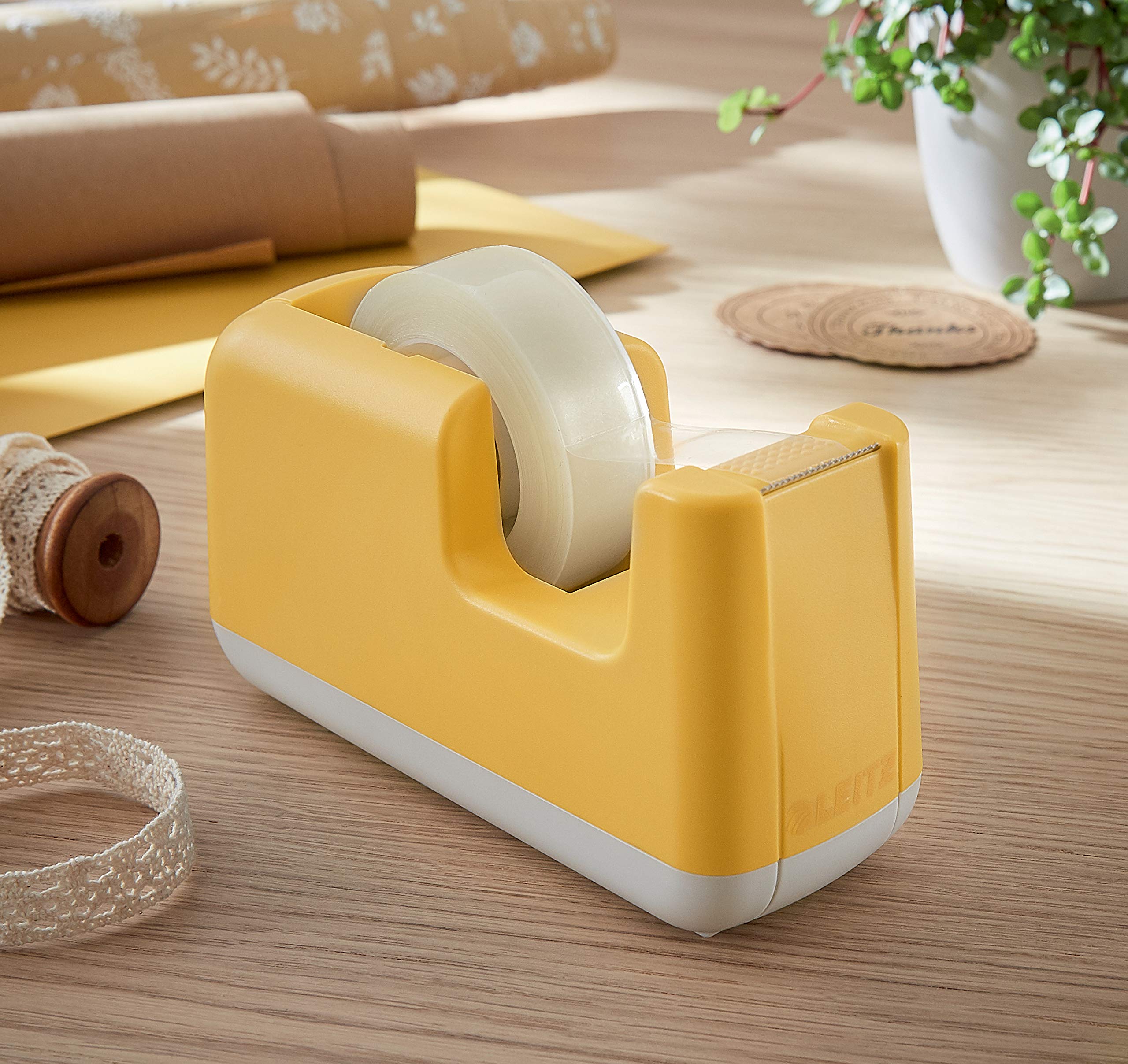 leitz-cosy-klebeband-tischabroller-inkl-klebeband-warmes-gelb image 2