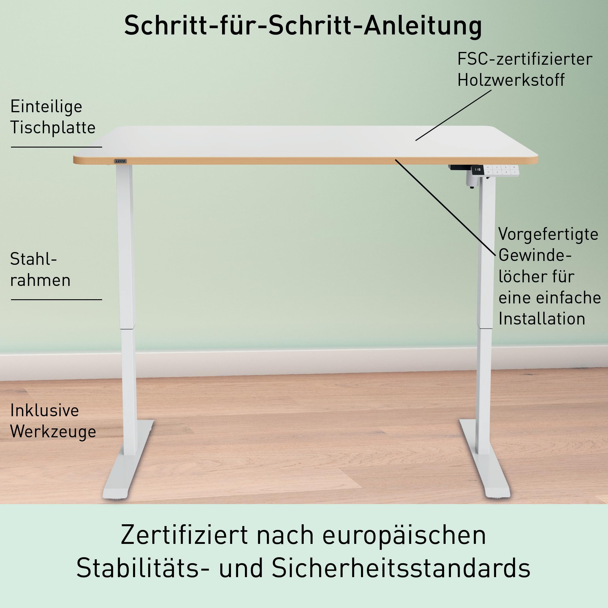 leitz-ergo-elektrischer-stehschreibtisch-140-x-80-cm-h-henverstellbar-72-118-cm image 7