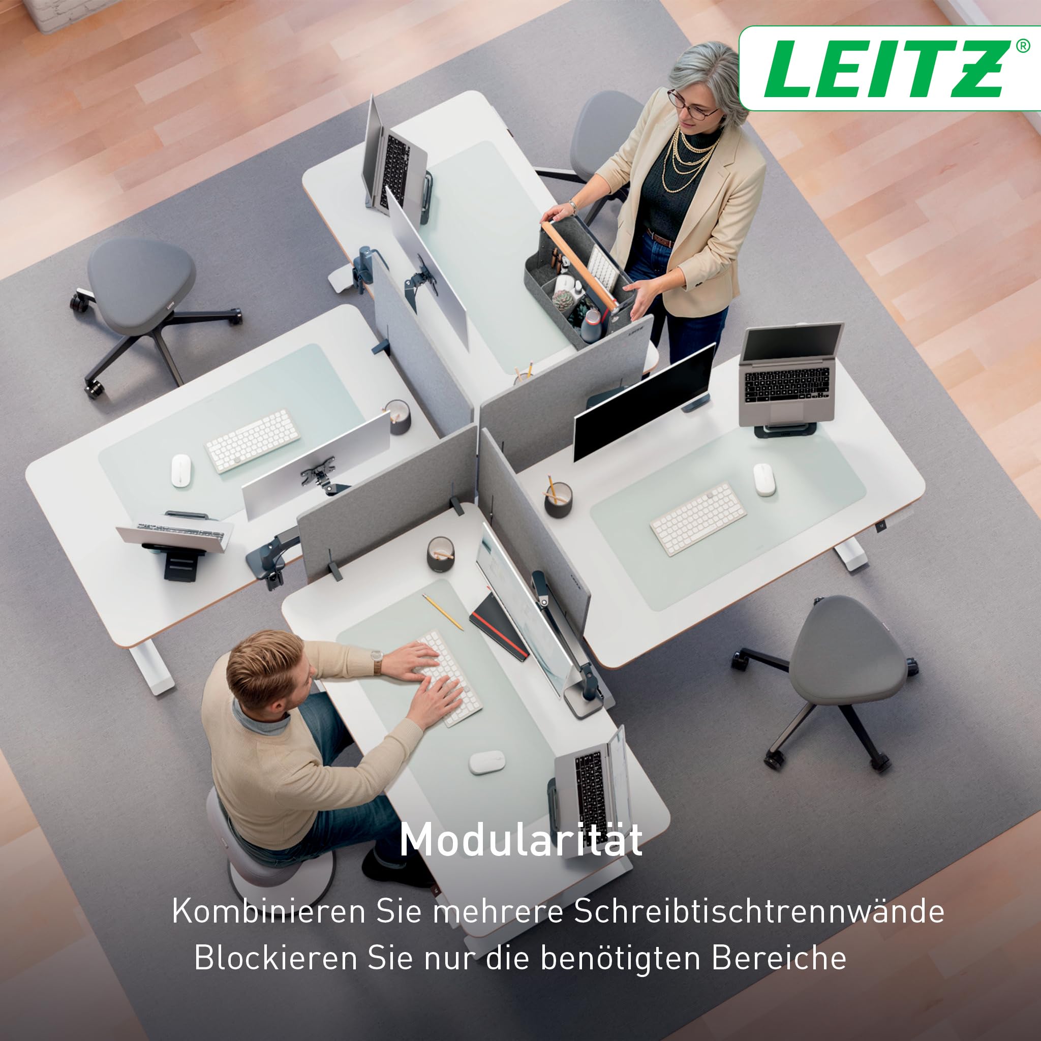 leitz-ergo-tischtrennwand-60x70cm-h-henverstellbar-mit-ger-uschd-mpfung image 4