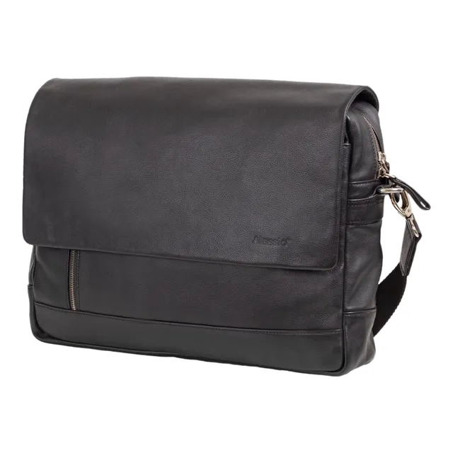 alassio-schultertasche-oro-schwarz-leder-mit-laptopfach image 1