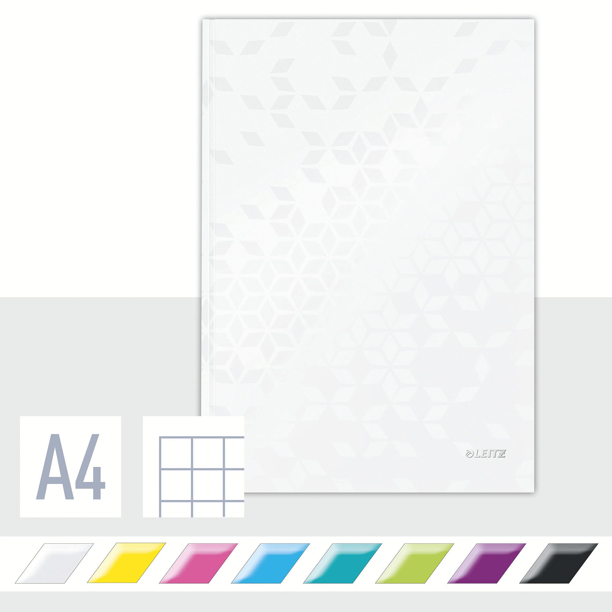 leitz-wow-notizbuch-a4-kariert-hardcover-160-seiten-wei image 1