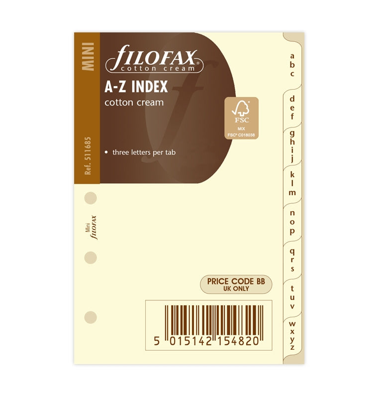 filofax-a-z-register-cotton-cream-mini-alphabet-tabs image 5