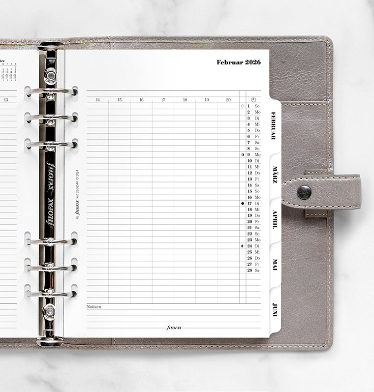 filofax-kalendereinlage-1-monat-2-seiten-deutsch-a5-2026 image 2