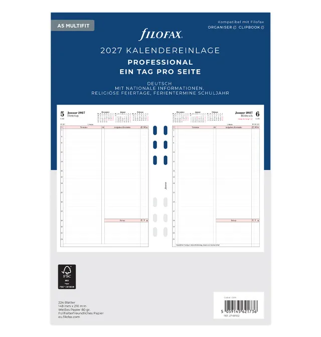 filofax-professional-1-tag-1-seite-deutsch-a5-2027 image 1