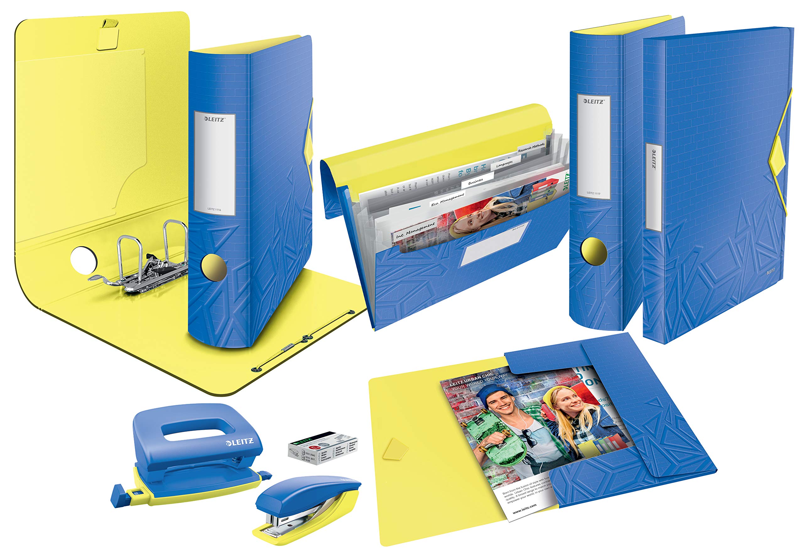 leitz-urban-chic-projektmappe-a4-5-f-cher-blau-39970032 image 5