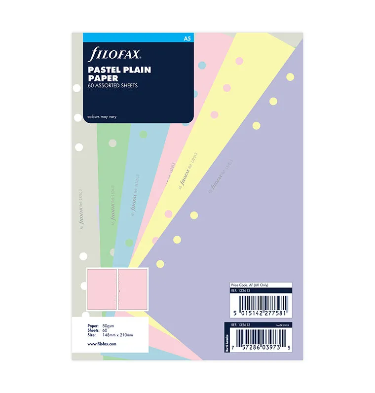 filofax-organiser-einlage-notizpapier-pastel-blanko-a5 image 1