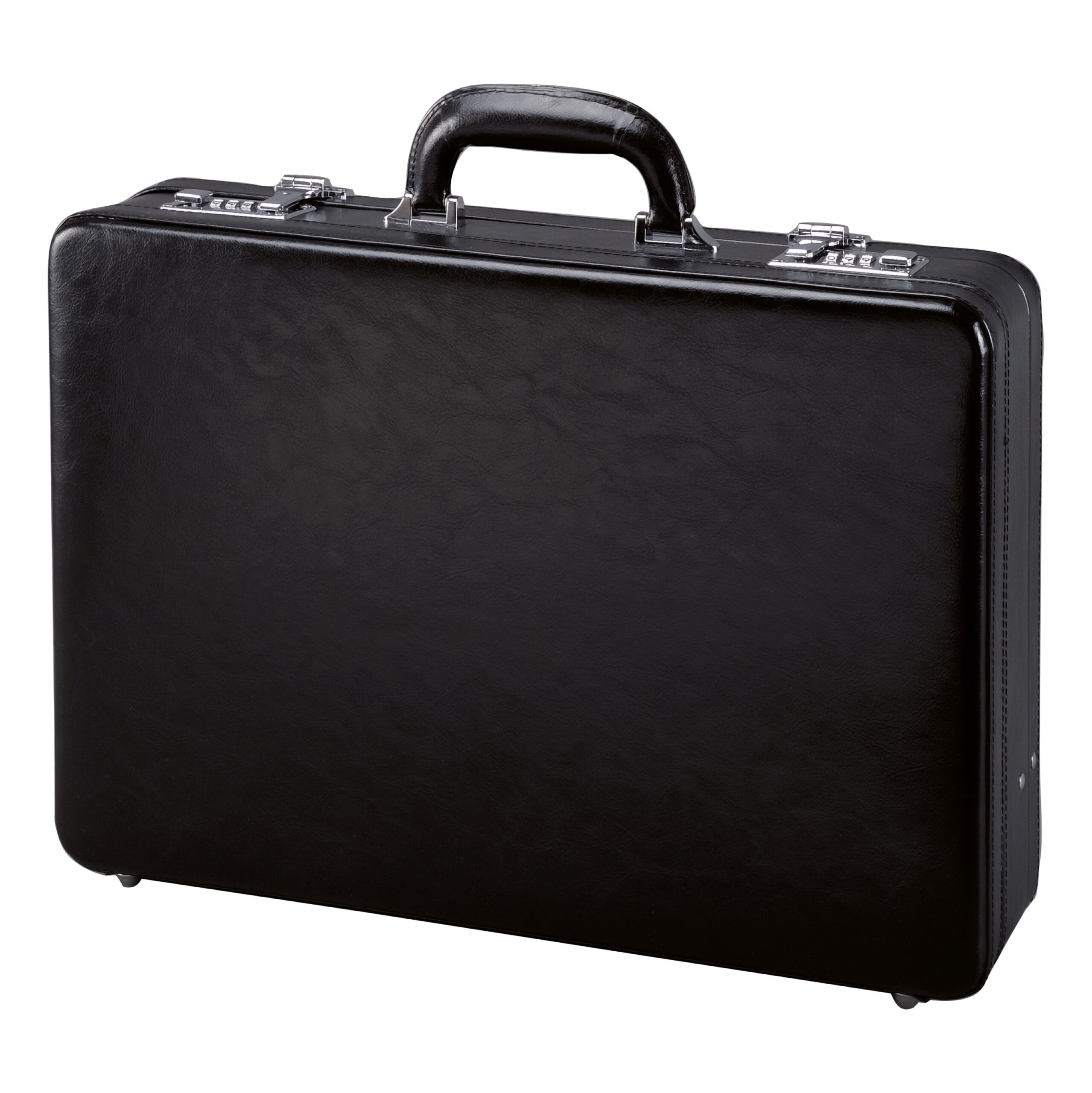 alassio-attach-koffer-taormina-leder-schwarz-45-5-cm-mit-zahlenschloss image 2