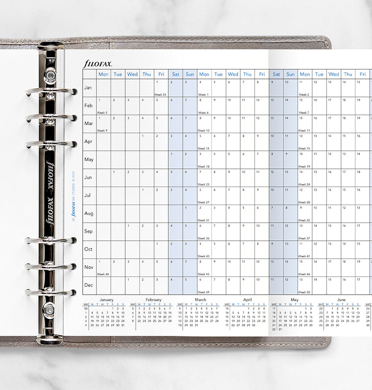 filofax-jahresplaner-englisch-a5-2027-leporello-einlage image 2