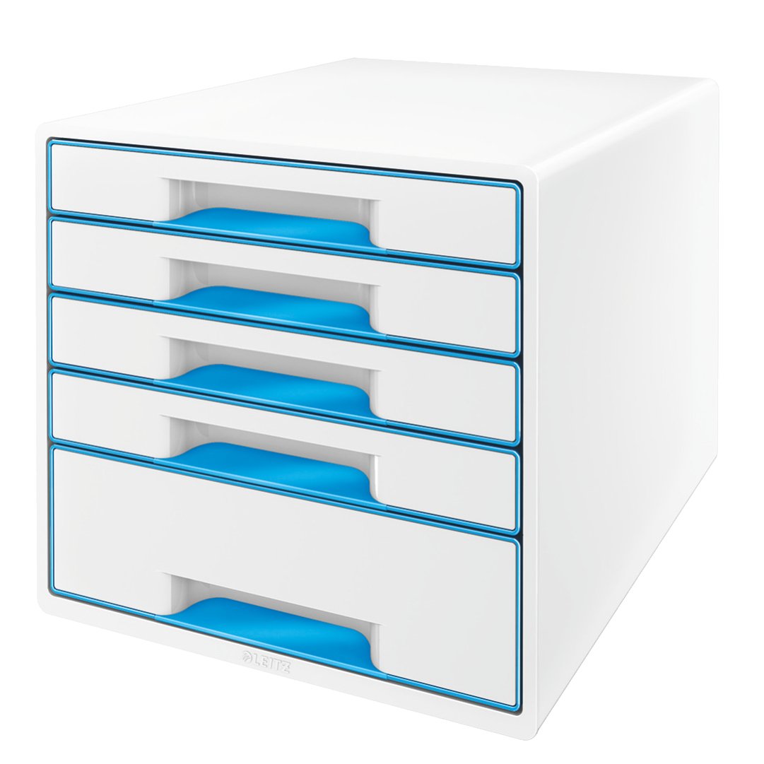 leitz-cube-wow-schubladenbox-a4-mit-4-schubladen-perlwei-schwarz image 8
