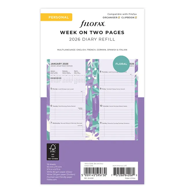 filofax-personal-illustrated-diary-pack-2026-1-woche-2-seiten image 1