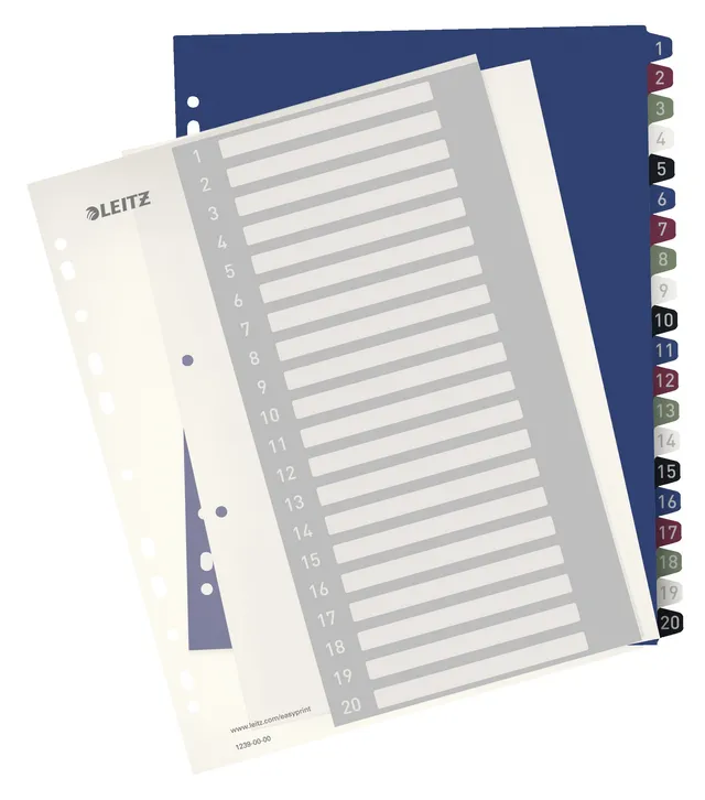 leitz-style-register-a4-1-20-berbreite-20-trennbl-tter-mehrfarbig image 1