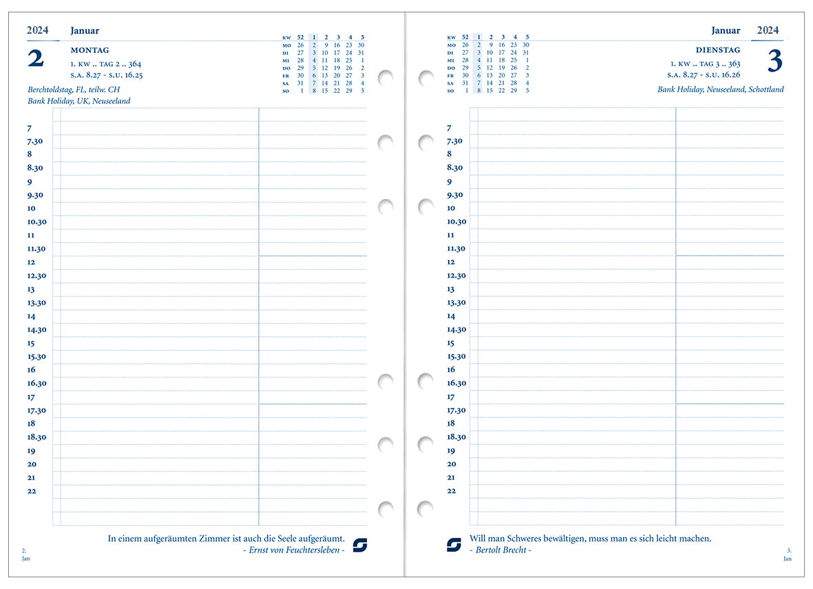 time-system-succes-kalender-senior-1-tag-pro-seite-deutsch-weiss-2026 image 2