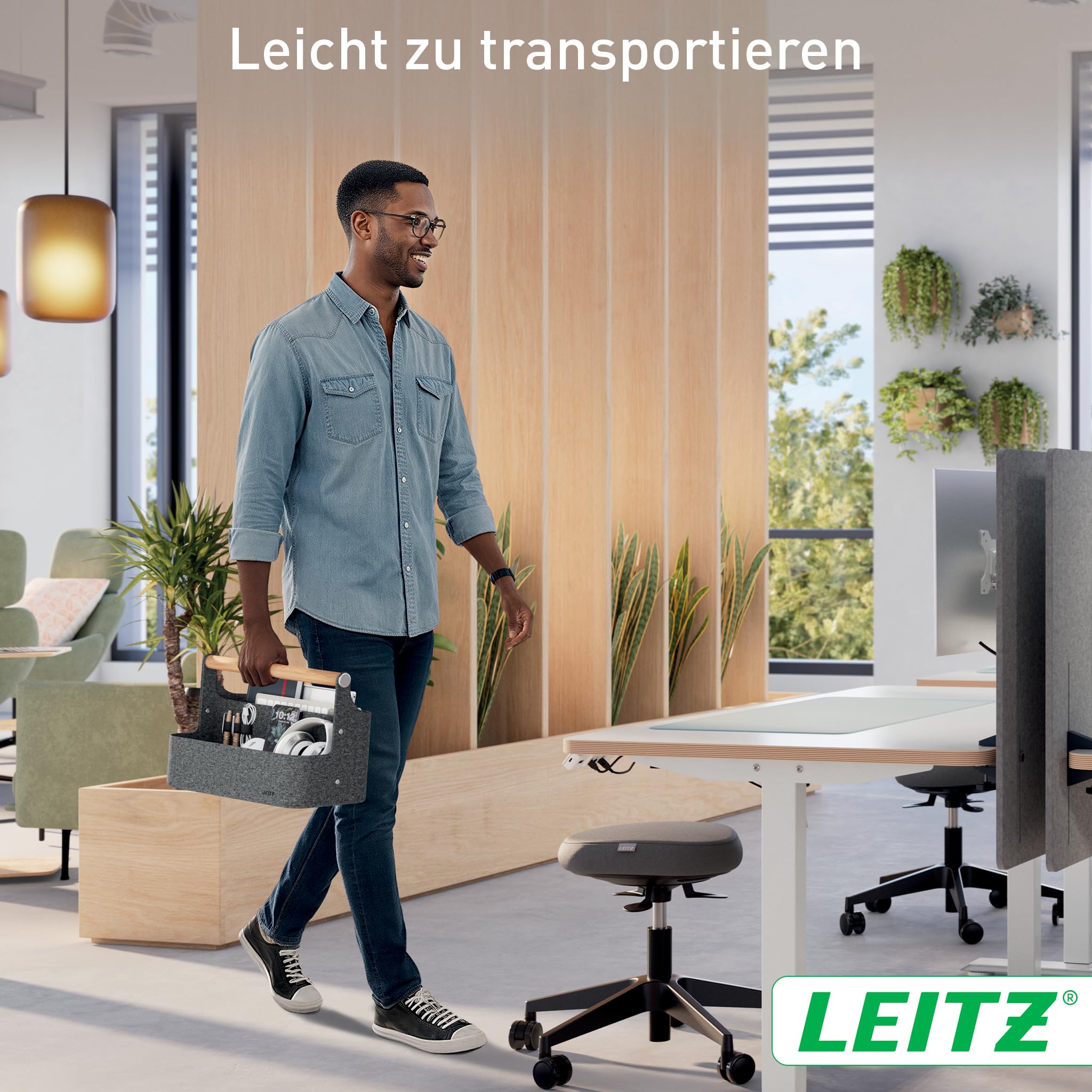 leitz-schreibtisch-organizer-mit-griff-filz-dunkelgrau-38-cm image 3