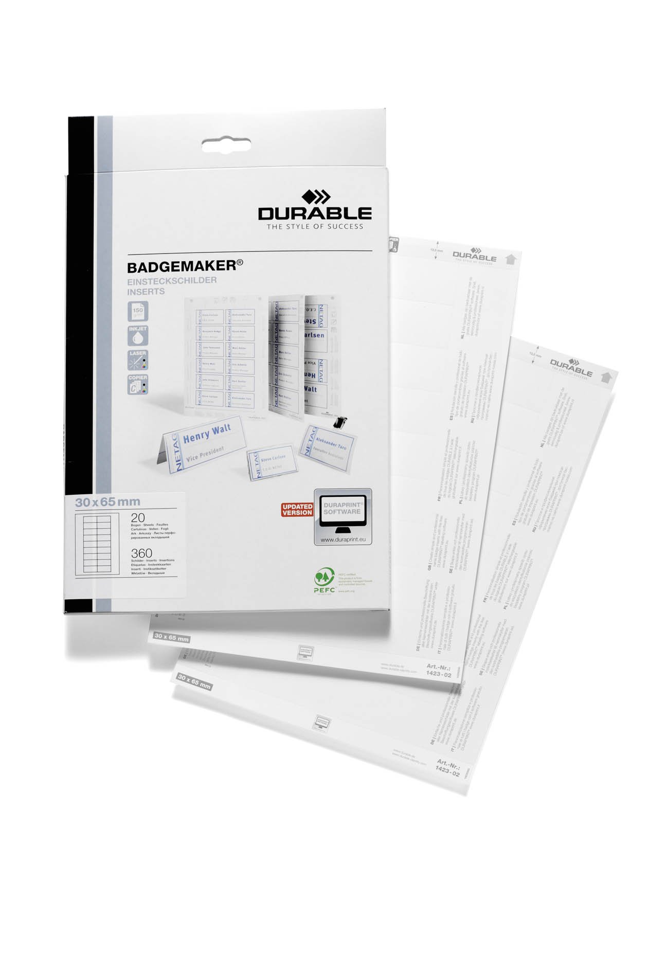 durable-badgemaker-einsteckschilder-54x90-mm-200-st-ck-wei image 8