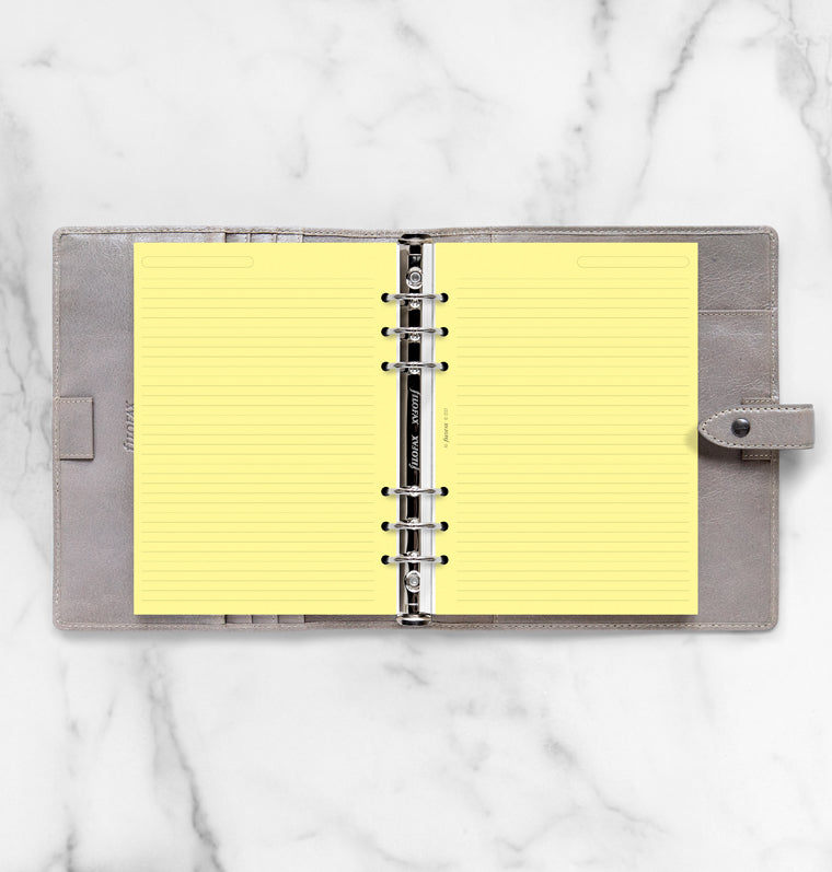 filofax-notizpapier-gelb-liniert-a5-einlage-20-blatt-sale image 3
