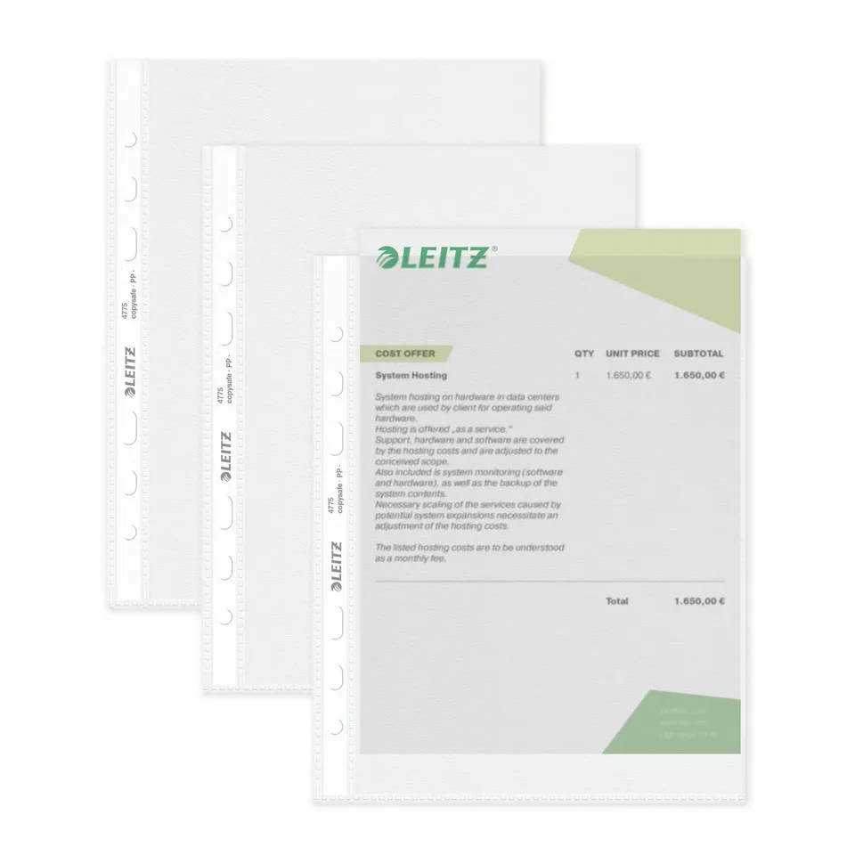 leitz-standard-prospekth-llen-a5-glasklar-gl-nzend-15-st-ck-47756002 image 1