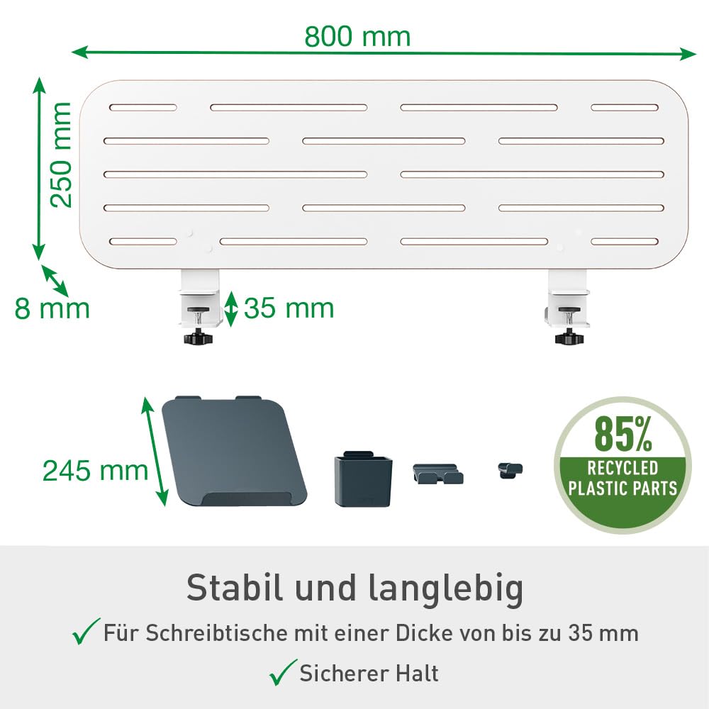 leitz-ergo-pegboard-schreibtisch-organizer-80x25cm-wei-65490000 image 5