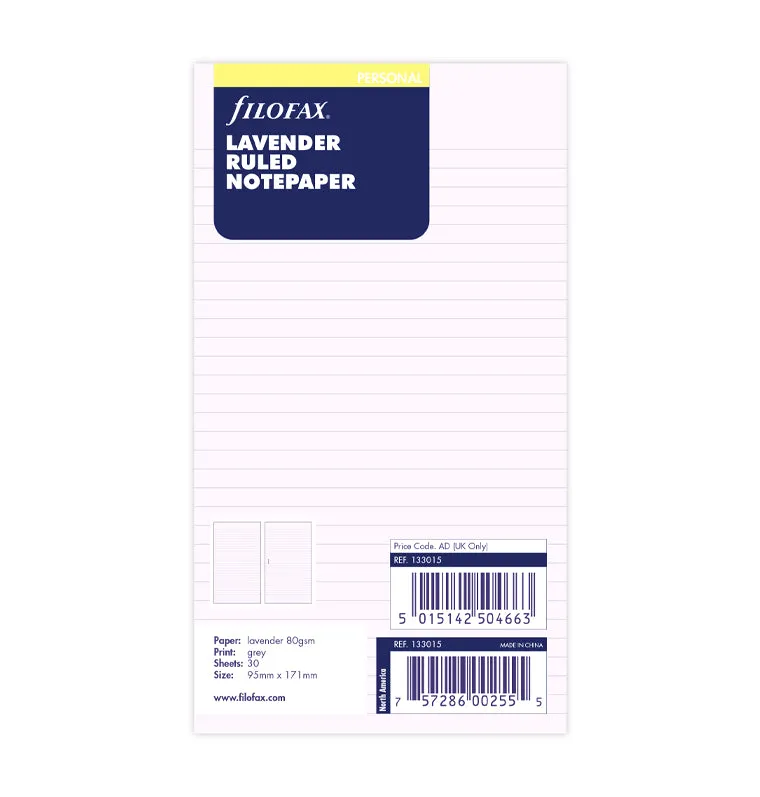 filofax-the-original-notizpapier-lavendel-liniert-personal-20-blatt image 1