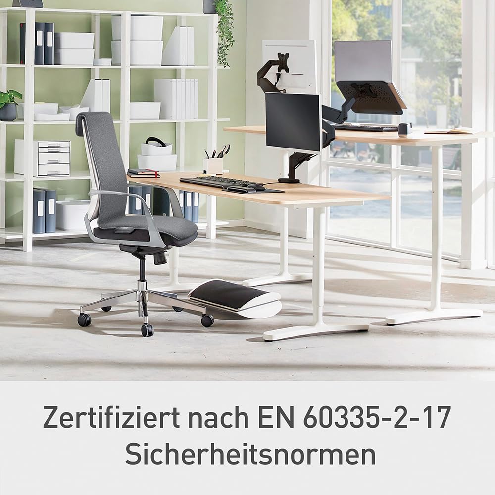 leitz-icomfi-beheizbare-sitzauflage-mit-akku-hellgrau-130x40x8cm image 4