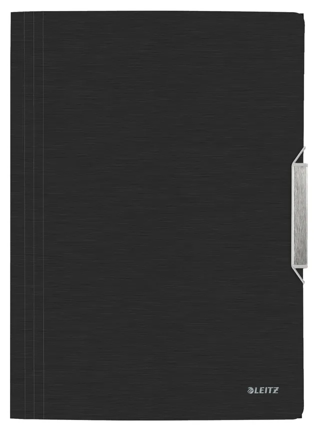 leitz-style-eckspannermappe-a4-pp-satin-schwarz-mit-gummizug image 1