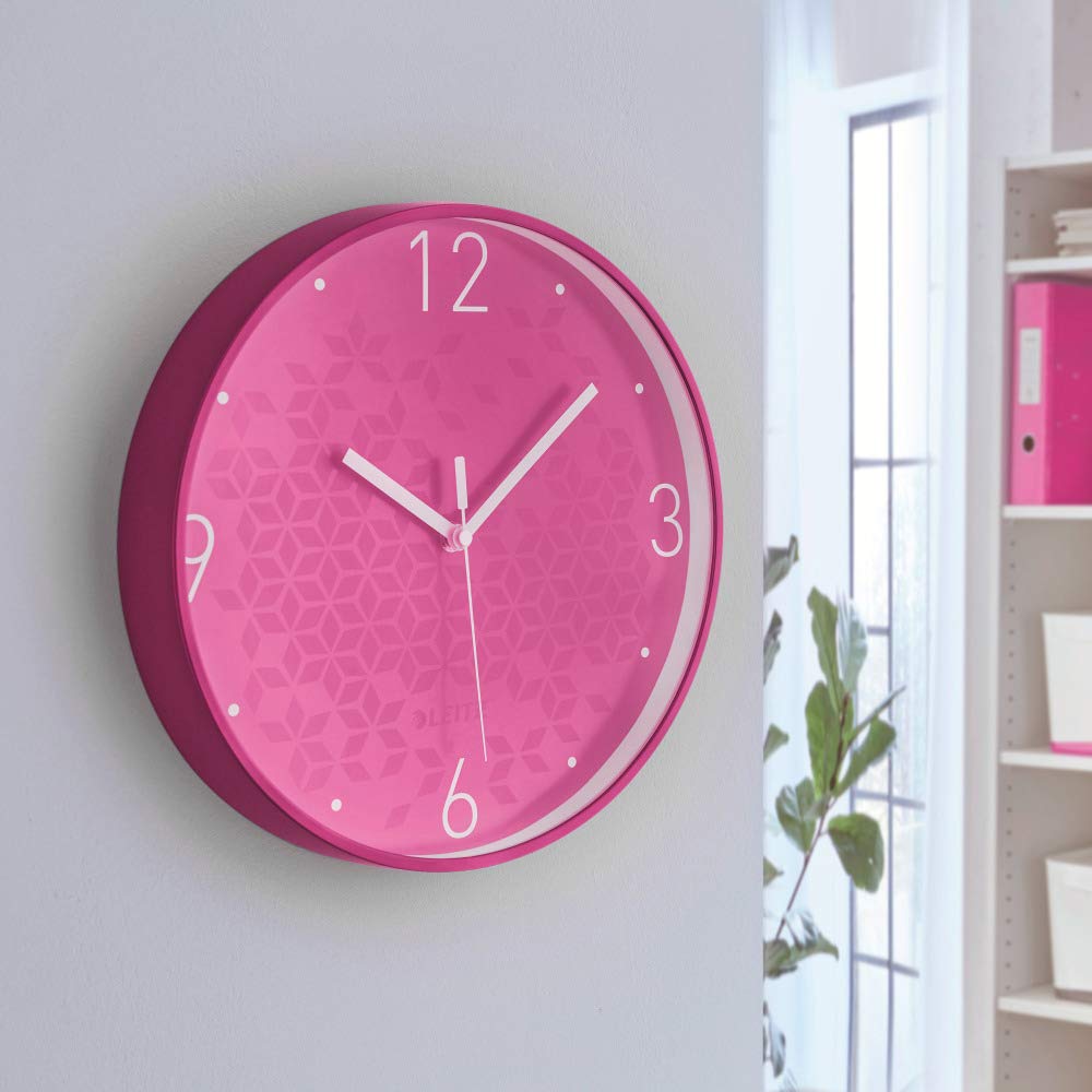 leitz-wow-wanduhr-quarz-pink-29-cm-90150023 image 3