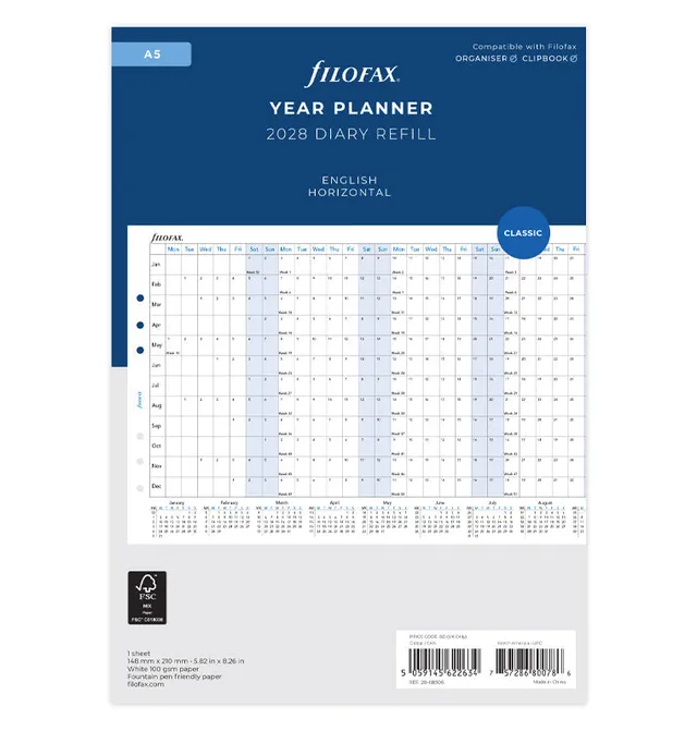 filofax-jahresplaner-englisch-a5-2028-leporello image 1