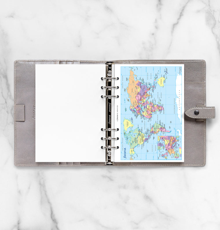 filofax-weltkarte-a5-organiser-einlage-leporello image 2