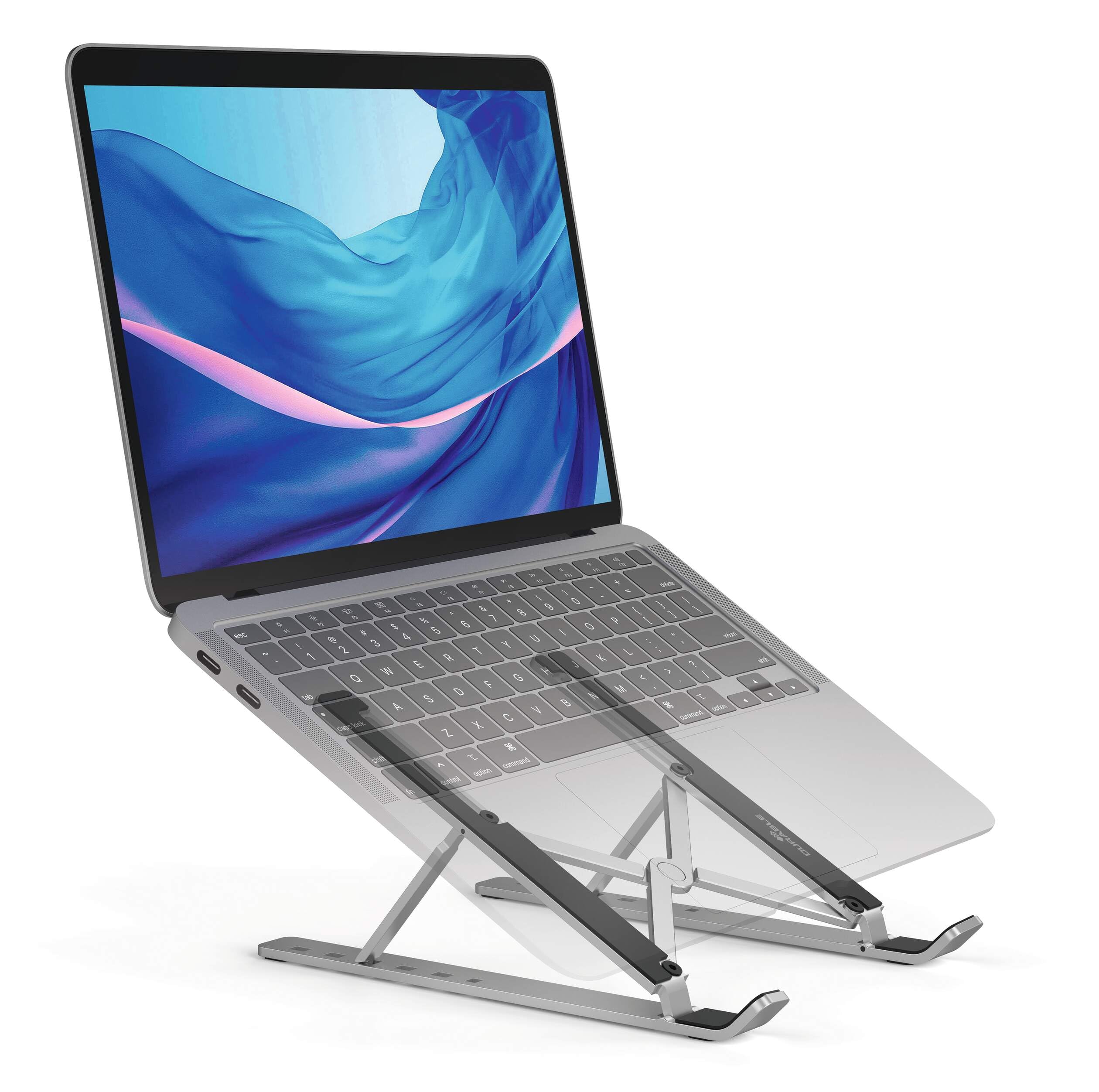 durable-laptop-st-nder-fold-f-r-laptop-und-tablet-bis-15-zoll-faltbar-silber-505 image 1