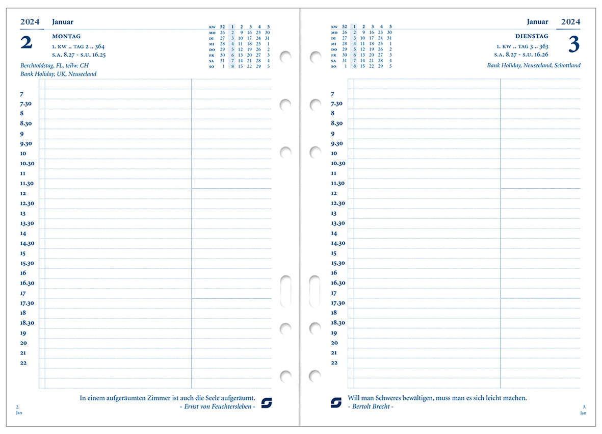 time-system-succes-kalender-a5-1-tag-pro-seite-deutsch-wei-2026 image 2