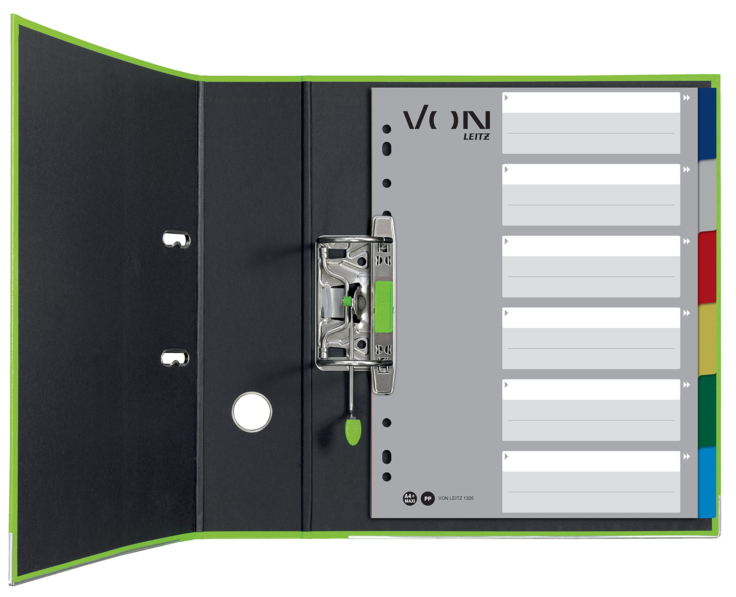 von-leitz-10er-pack-6-teiliges-register-a4-maxi-pp-mehrfarbig-11-loch-universal image 4