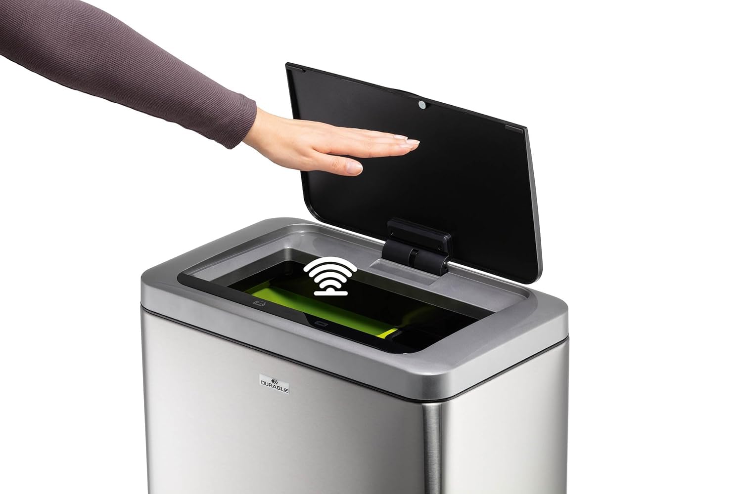 durable-no-touch-duo-sensor-m-lleimer-2x20l-silber-342423 image 2