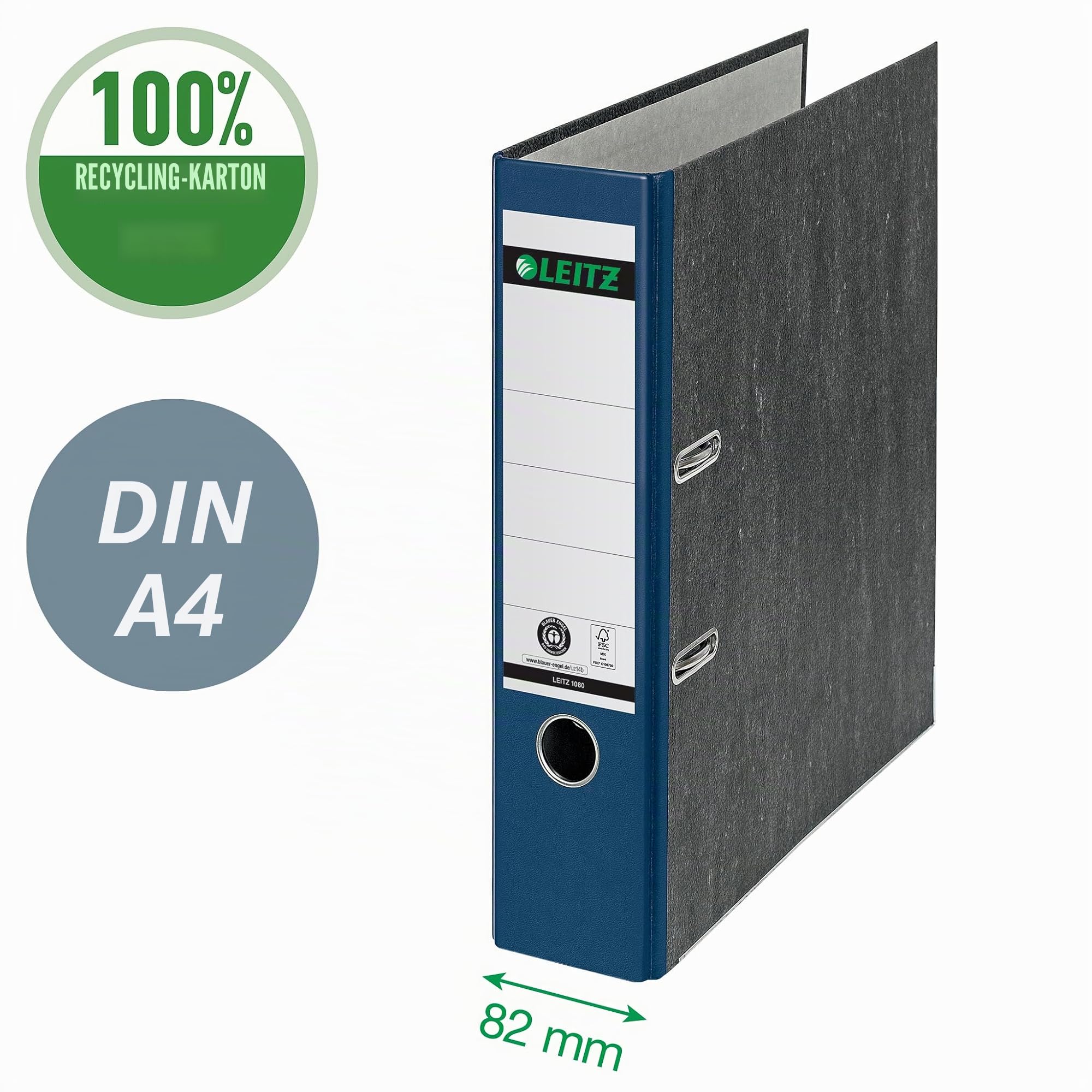 leitz-qualit-ts-ordner-180-a4-karton-8-cm-wolkenmarmor-mit-blauem-r-cken image 2
