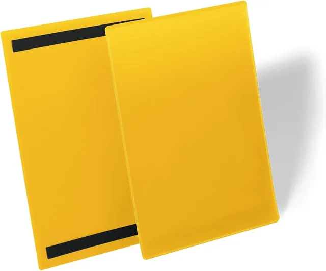 durable-magnetische-kennzeichnungstasche-a4-hoch-50-st-ck-gelb image 1