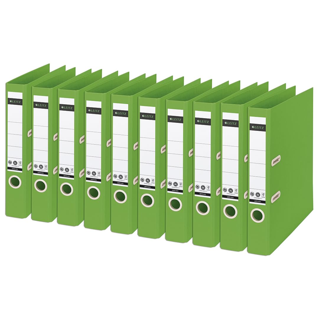 leitz-recycle-qualit-ts-ordner-180-a4-gr-n-10190055-10er-pack-50-mm-f-r-350-blat image 1