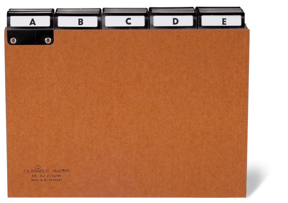 durable-leitregister-a-z-pressspan-a5-quer-5-5-teilung-braun image 1