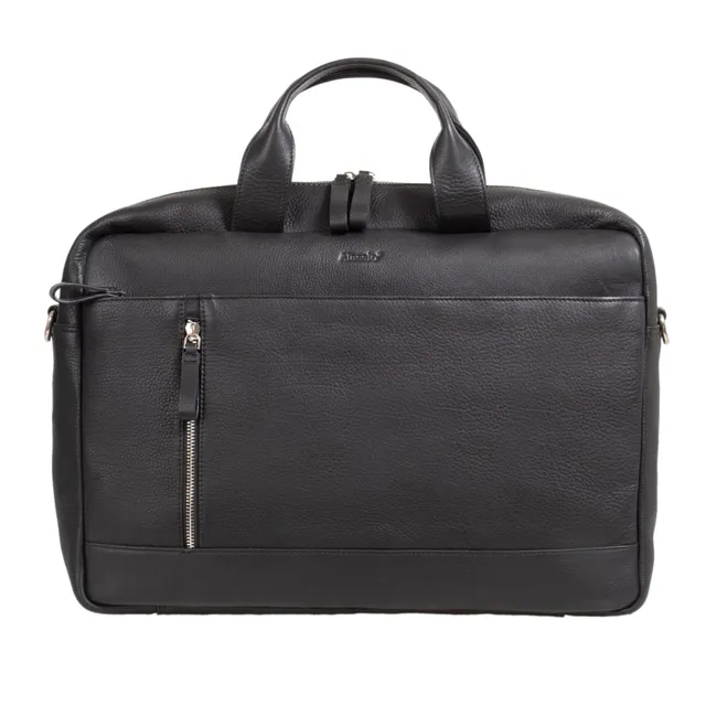 alassio-laptoptasche-tiber-schwarz-businesstasche-aus-leder-mit-trolleyband image 1