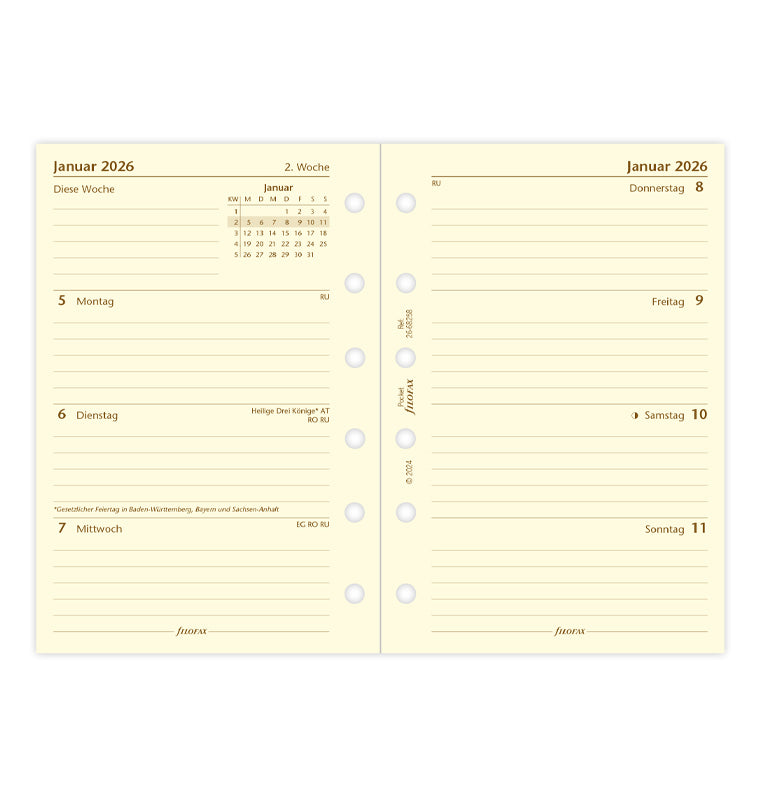 filofax-kalendereinlage-pocket-2026-1-woche-2-seiten-deutsch-cotton-cream image 4