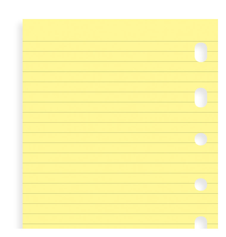 filofax-notizpapier-gelb-liniert-pocket-20-blatt-organiser-einlage image 4