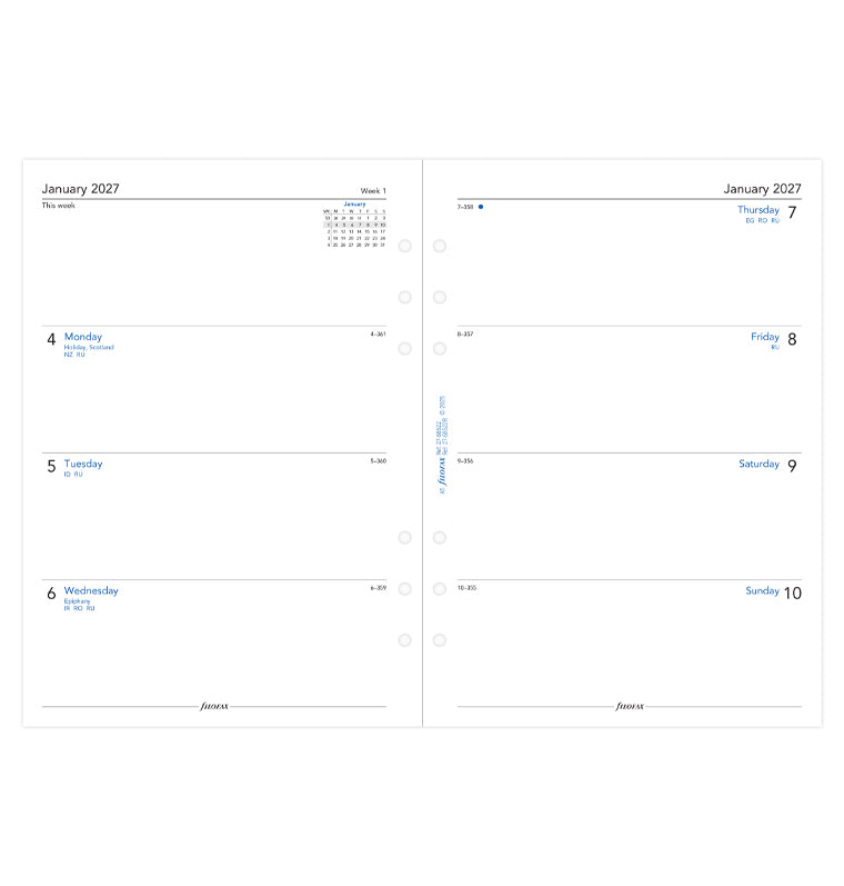 filofax-kalendereinlage-1-woche-2-seiten-englisch-a5-2027 image 4