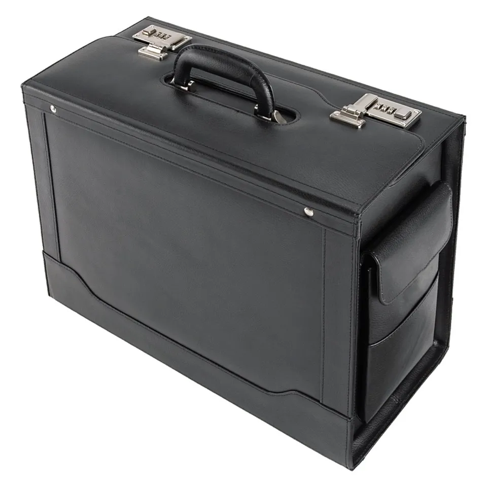 alassio-ancona-pilotenkoffer-schwarz-mit-laptopfach-und-h-ngeregister image 1