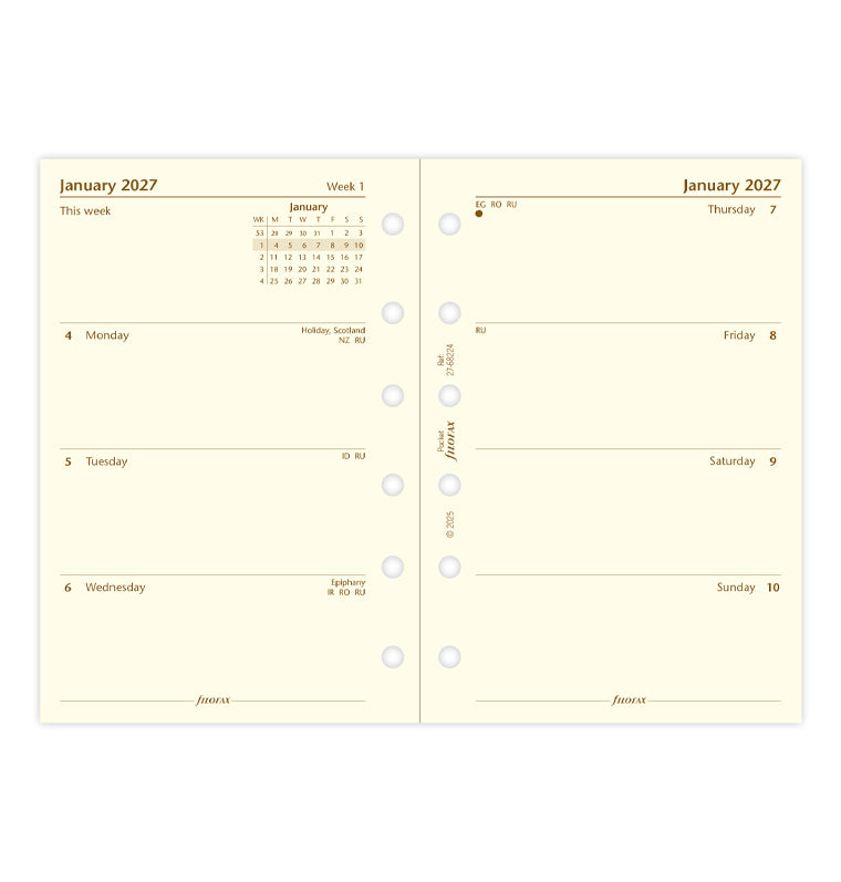 filofax-kalendereinlage-pocket-2027-1-woche-2-seiten-cotton-cream-englisch image 4